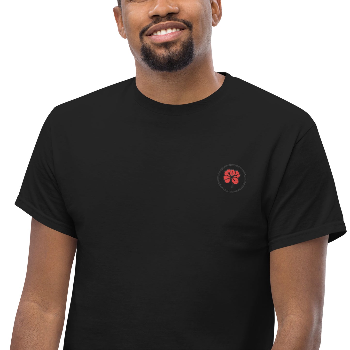 Whoami flower and hamsa hand men's classic tee