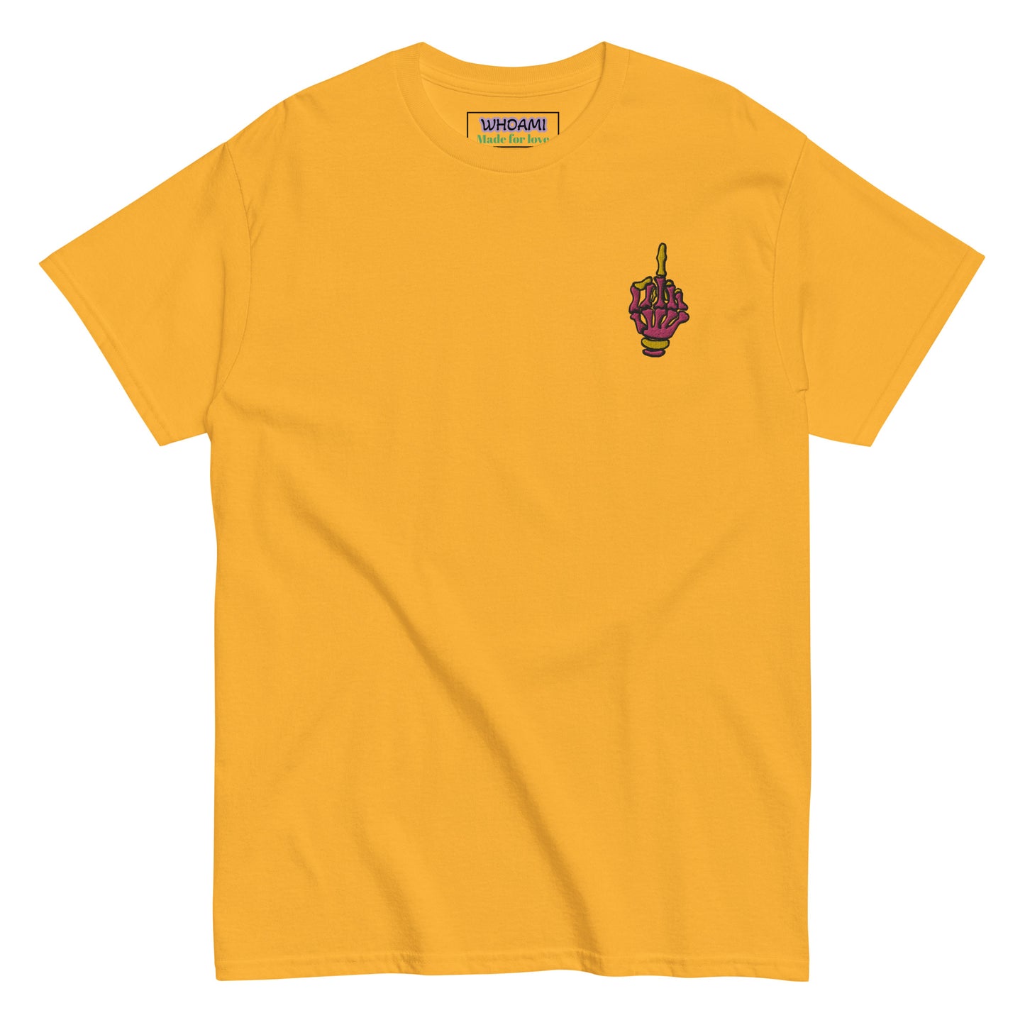 Whoami f*** skeleton sign Men's classic tee