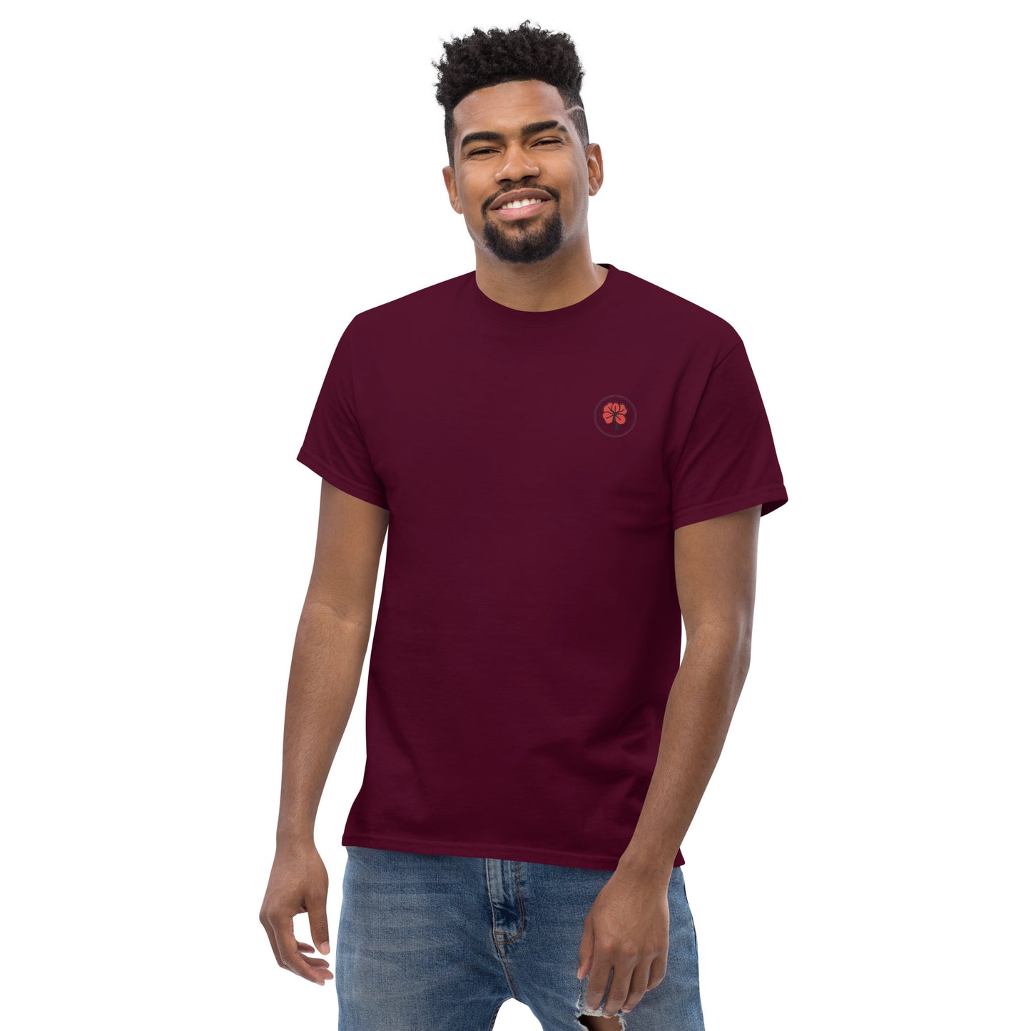 Whoami flower and hamsa hand men's classic tee