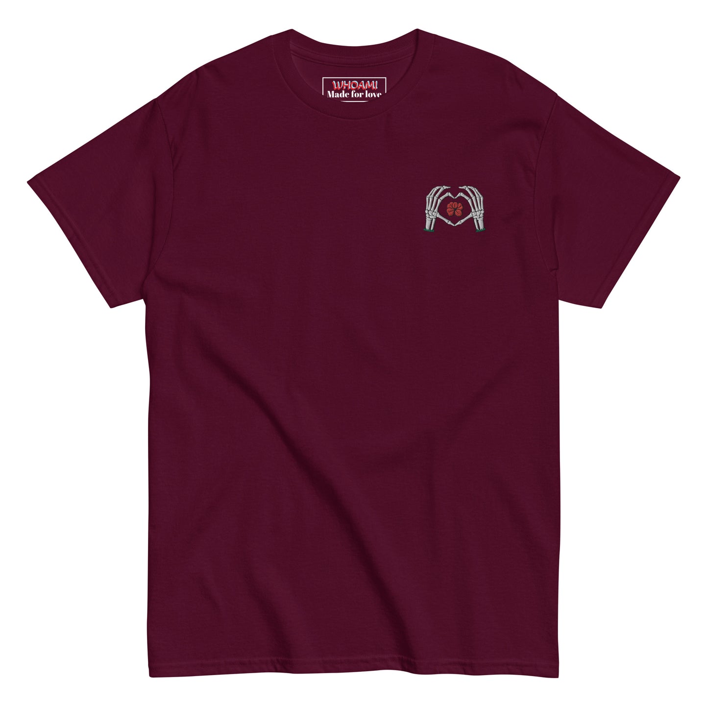 Whoami skeleton love sign Men's classic tee