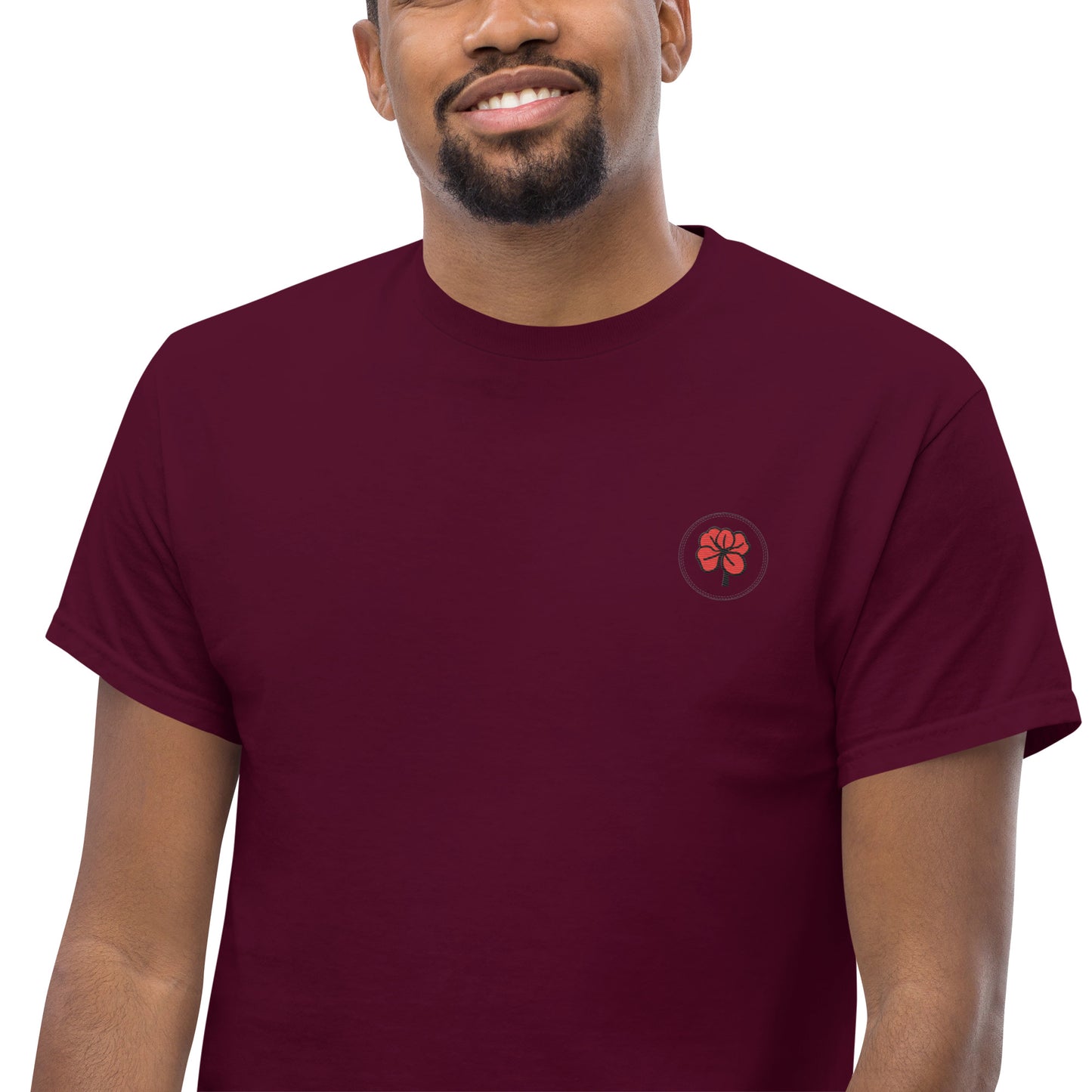 Whoami flower and hamsa hand men's classic tee