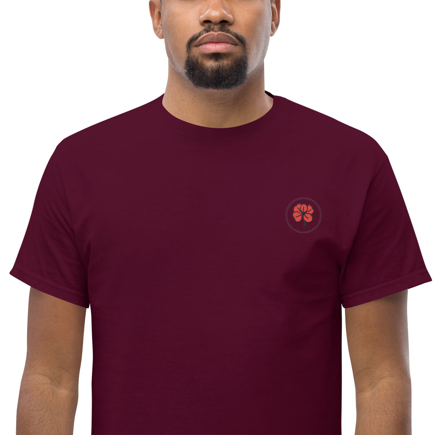 Whoami flower and hamsa hand men's classic tee