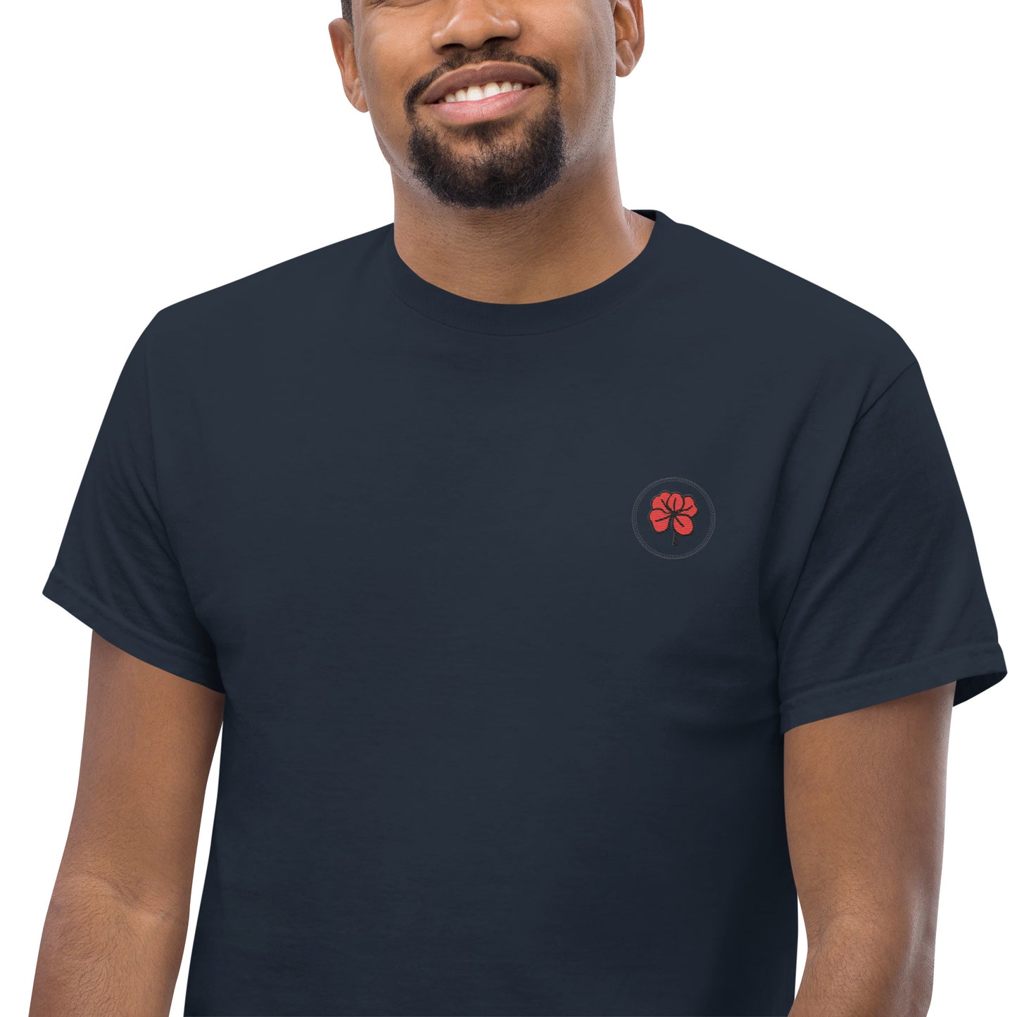 Whoami flower and hamsa hand men's classic tee