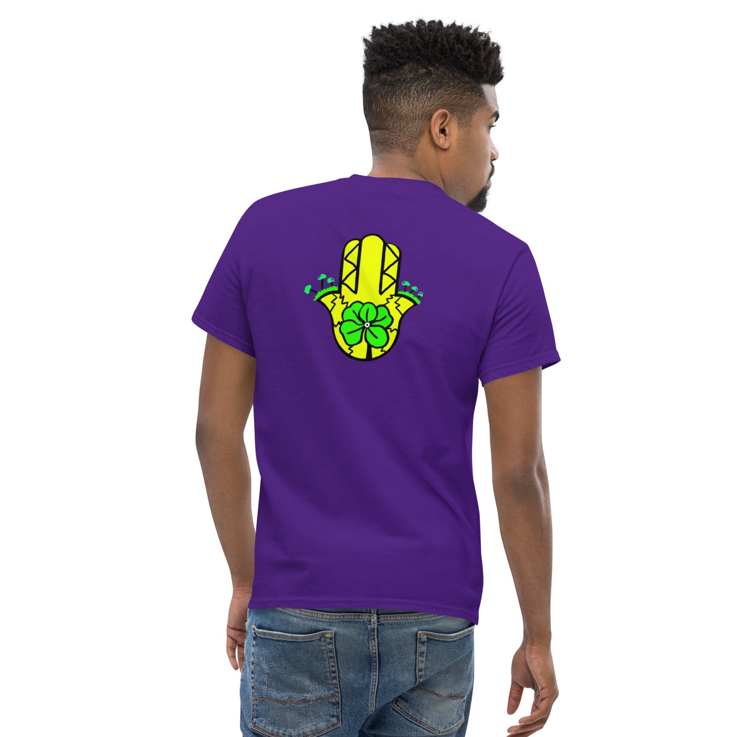 Whoami flower and hamsa hand men's classic tee