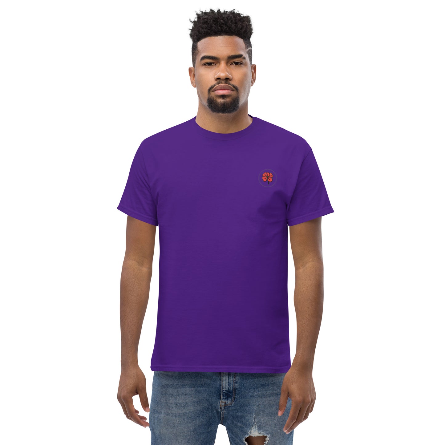 Whoami flower and hamsa hand men's classic tee