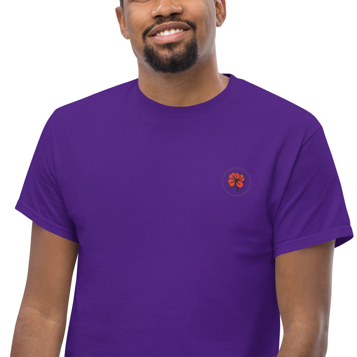 Whoami flower and hamsa hand men's classic tee