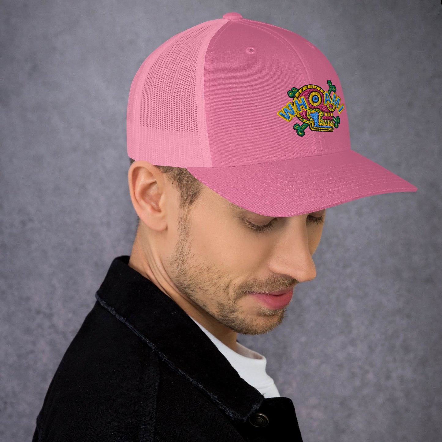 Whoami Skull and bones Trucker Cap