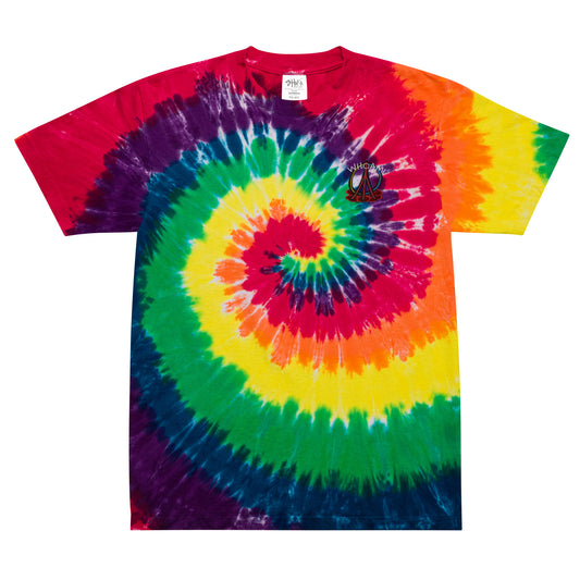 Whoami peace Oversized tie-dye t-shirt